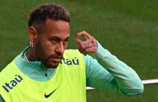 Neymar treina em Turim, na Itlia, antes do Mundial