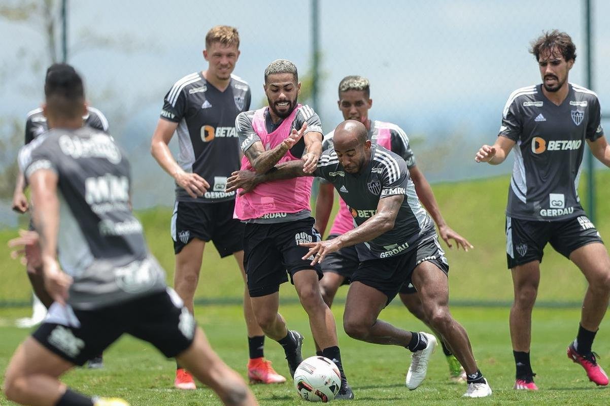 Treino tcnico do Atltico.