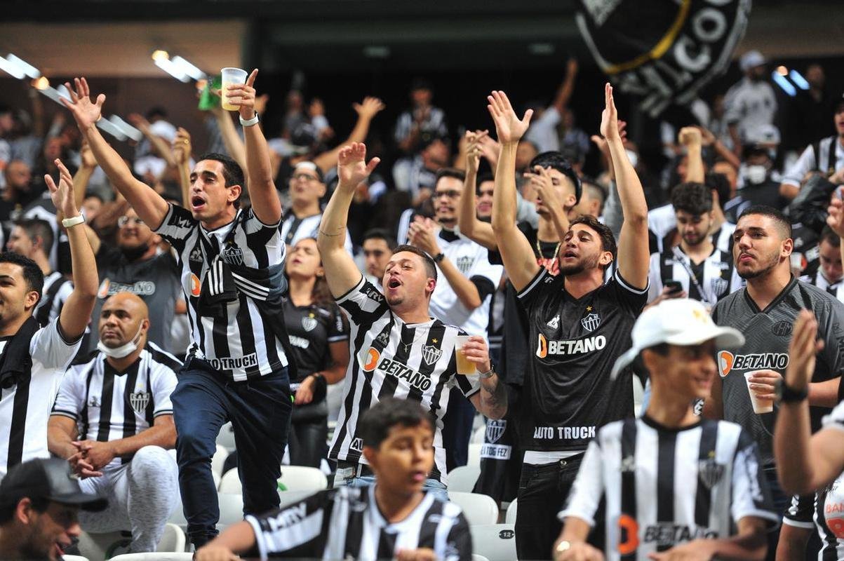 Torcida do Atltico no jogo diante do Fortaleza, vlido pela ida da semifinal da Copa do Brasil, no Mineiro
