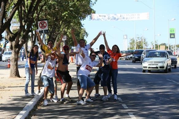 Torcida do Cruzeiro no clssico contra o Atltico no Mineiro