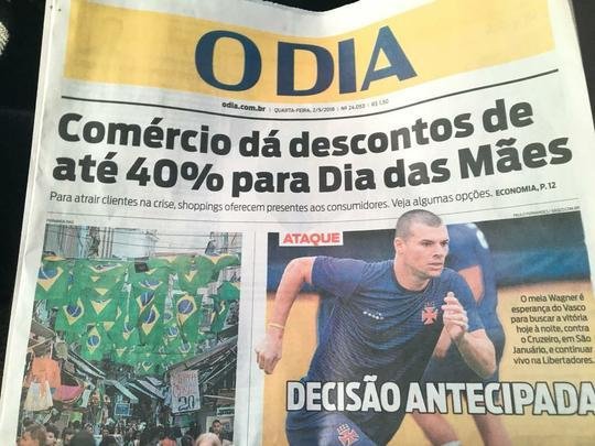 Duelo entre Vasco e Cruzeiro, nesta quarta-feira, às 21h45, em São Januário, ganhou as manchetes dos jornais cariocas