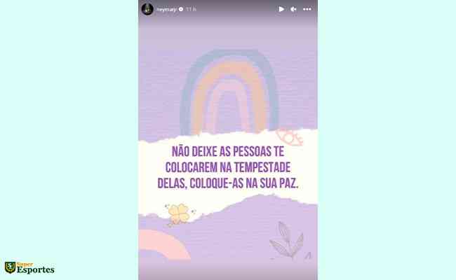 Neymar postou stories em seu Instagram, aps torcedores do PSG protestarem pedindo sua sada do clube