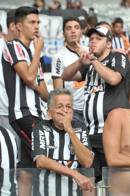 Fotos da torcida do Atltico na primeira final do Mineiro, contra o Cruzeiro, no Mineiro