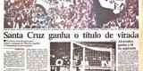 Capa do Diario de Pernambuco aps a conquista do campeonato estadual de 1993 pelo Santa Cruz, com a participao de Martelotte
