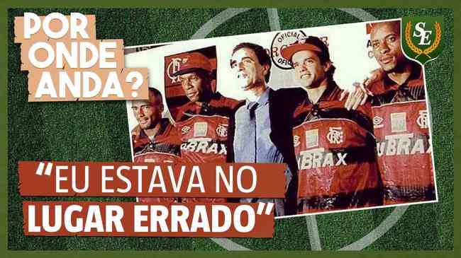 Romrio, Cleisson, Palhinha e Z Roberto na apresentao ao Flamengo, presidido por Klber Leite (ao centro)