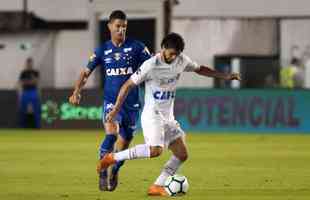 Fotos do jogo entre Santos e Cruzeiro, na Vila Belmiro, pelas quartas de final da Copa do Brasil