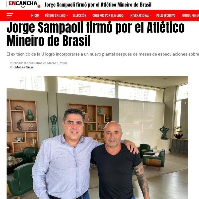 En Cancha - Sampaoli assinou com Atltico Mineiro, do Brasil