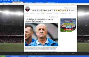 Prensa Ftbol, do Chile - Site noticiou que o treinador ajudou o Cruzeiro a se livrar da Srie C
