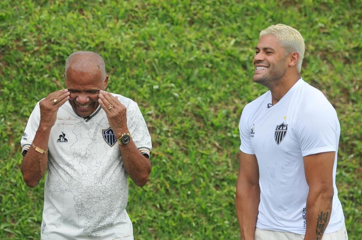 Encontro dos campees brasileiros pelo Atletico, Dad Maravilha e Hulk, na Cidade do Galo. 