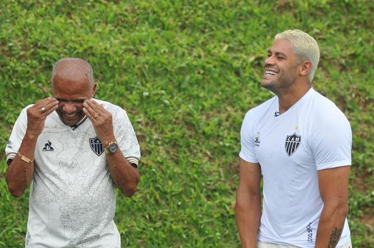 Encontro dos campees brasileiros pelo Atletico, Dad Maravilha e Hulk, na Cidade do Galo. 