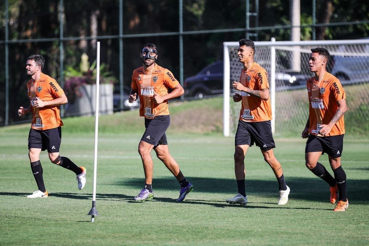 Fotos do ltimo treino do Atltico antes do jogo com o Grmio