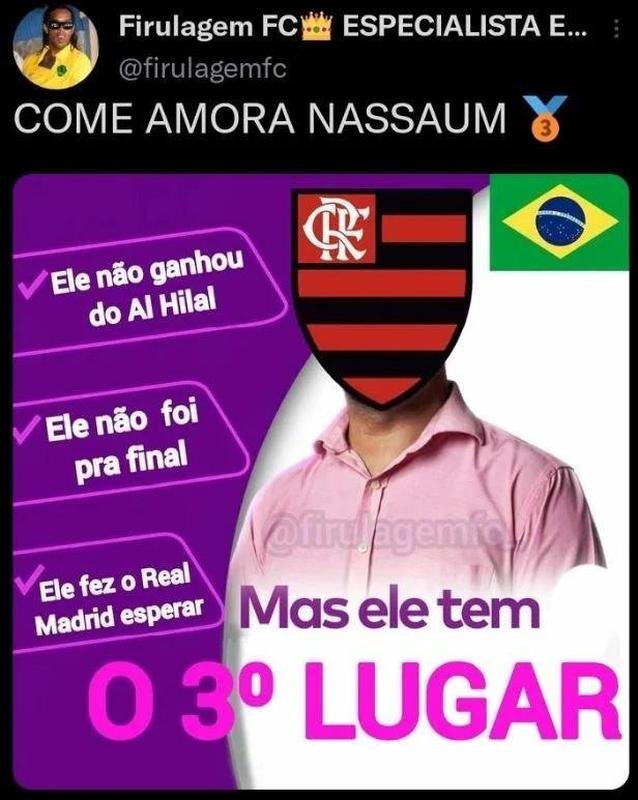 Torcedores rivais zombam de terceiro lugar do Flamengo no Mundial; veja memes
