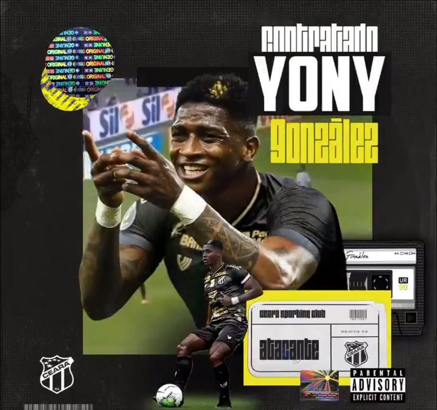Yony Gonzlez, atacante (Cear)