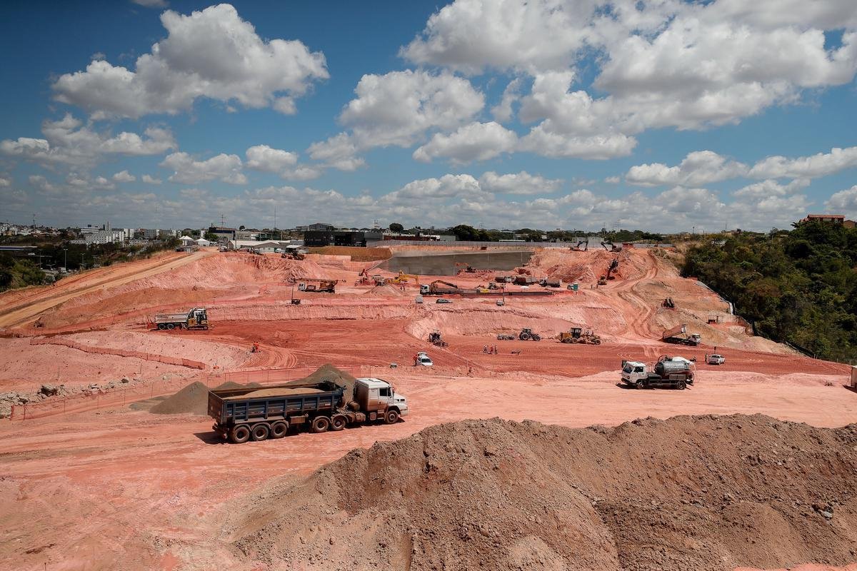 Atlético divulgou novas fotos das obras da Arena MRV