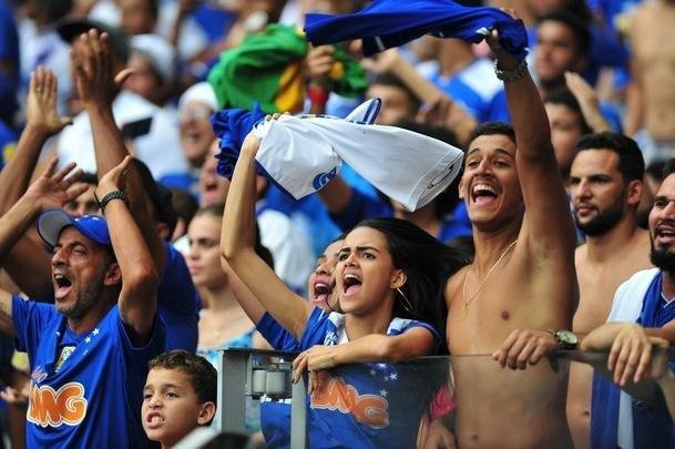 Fotos das torcidas de Cruzeiro e Atltico no Mineiro