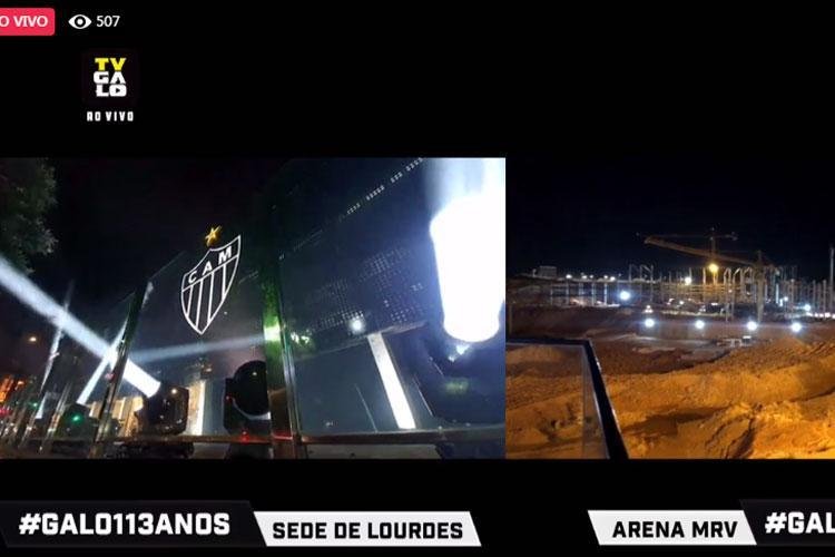 Ao mesmo tempo, luzes deram tom especial  sede do Galo e ao futuro estdio