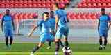 Fotos do treino do Cruzeiro no estdio Libertadores de Amrica, casa do Independiente, em Avellaneda. Time celeste fechou preparao para o jogo contra o Racing, s 21h30 desta tera-feira, no El Cilindro, pela primeira rodada do Grupo 5 da Copa Libertadores (Ramon Lisboa/EM D.A Press)