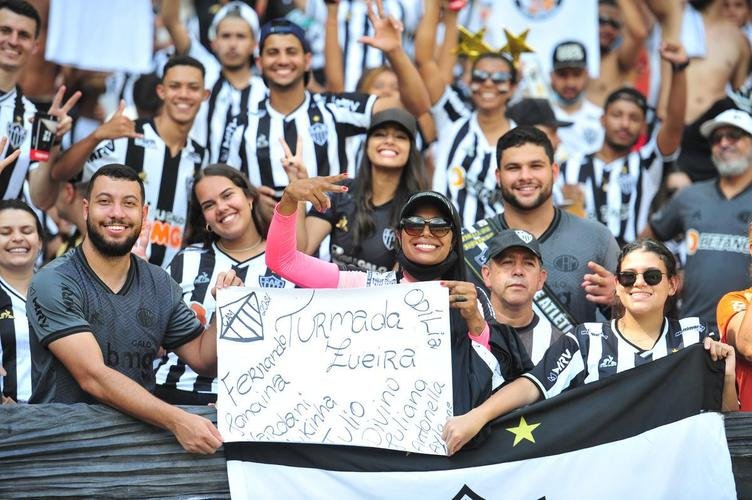 Festa da torcida do Atltico, no Mineiro, no jogo em que o time ergueu a taa de campeo brasileiro, diante do RB Bragantino