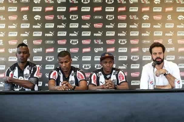 Veja imagens da apresentação de Hyuri, Erazo e Juan Cazares, novos reforços do Atlético