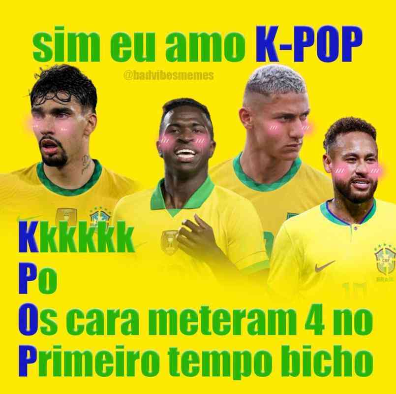 Veja os memes da goleada do Brasil sobre a Coreia do Sul