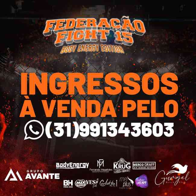 Informaes sobre a venda de ingressos para o Federao Fight 15