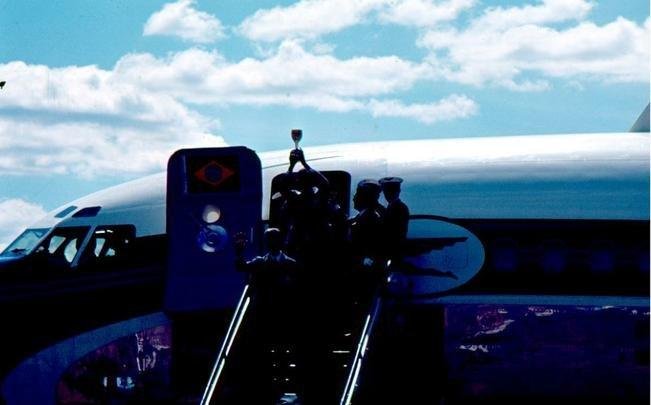 Chegada da Seleção ao Brasil após a conquista do tricampeonato mundial, no México