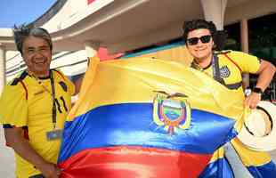 Torcedores do Equador no jogo de abertura da Copa do Mundo