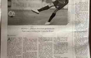 Um dois Esportes: jornal destaca que Niko pode se despedir sem entrar em campo