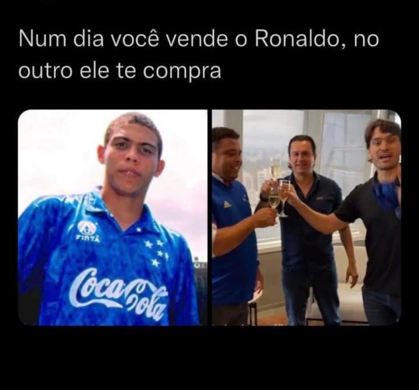 Memes: Ronaldo compra 90% das aes da SAF do Cruzeiro