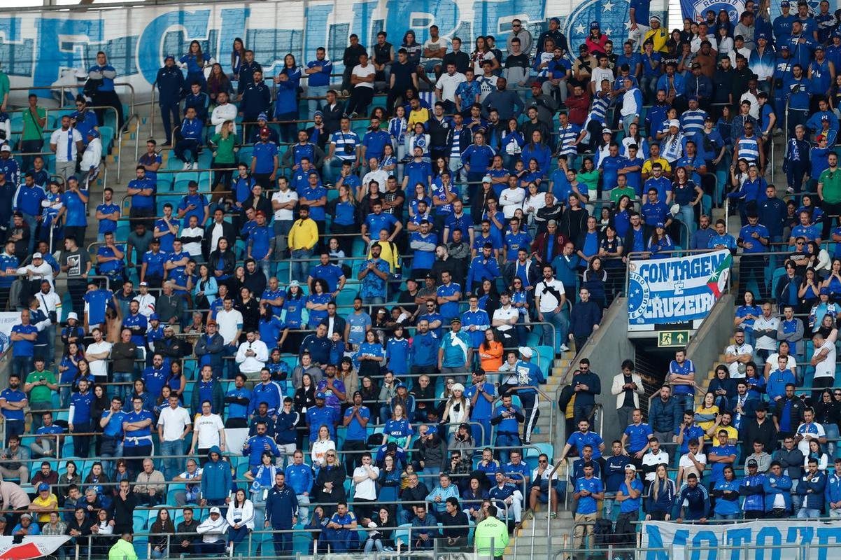 Fotos do jogo entre Grmio e Cruzeiro, na Arena, em Porto Alegre, pela 25 rodada da Srie B