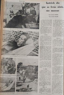 Entrevista com Yustrich antes do jogo trata de 'humanizá-lo': 'Iustrich, agora, é outro Iustrich. Do homem severo, impaciente, muda para um colono dos mais modestos, de pés no chão e roupa suja. Colhia verduras em seu sítio para alimentar os porcos, mais de 150. Trata dos animais cuidadosamente, várias vezes por dia'.