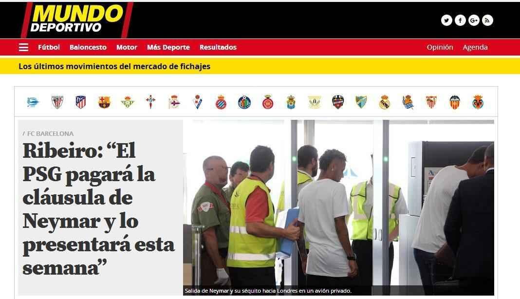 Mundo Deportivo traz entrevista com empresrio de Neymar