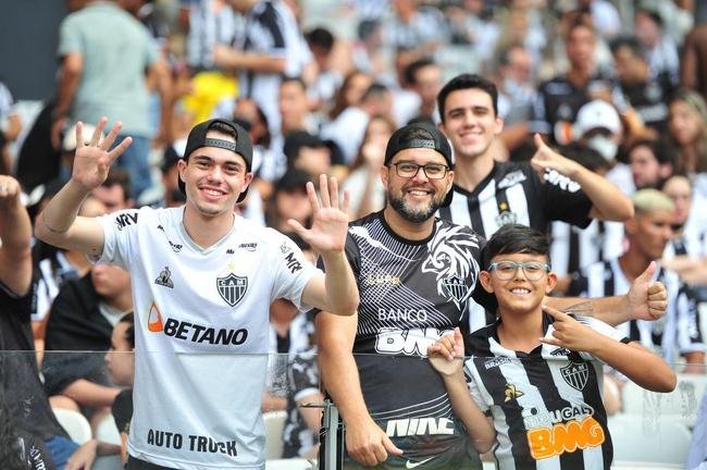 Torcida do Atltico no jogo de ida da final da Copa do Brasil de 2021, contra o Athletico-PR, no Mineiro, em BH