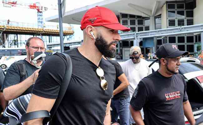 Benzema landed on the French island of La Reunion this Tuesday