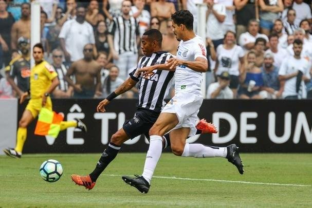 O Santos venceu o Atlético por 3 a 1 neste sábado, em jogo da 32ª rodada do Campeonato Brasileiro