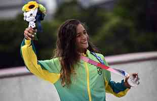 Rayssa Leal conquistou a medalha de prata no skete street feminino