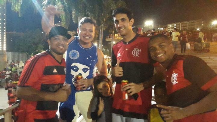 Mais de cinco mil cruzeirenses foram ao Maracanã acompanhar o primeiro jogo da decisão