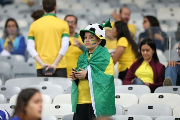 Torcedores no Mineiro durante jogo entre Brasil e Austrlia pelos Jogos Olmpicos do Rio