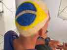Torcedor faz penteado com bandeira do Brasil e viraliza na internet
