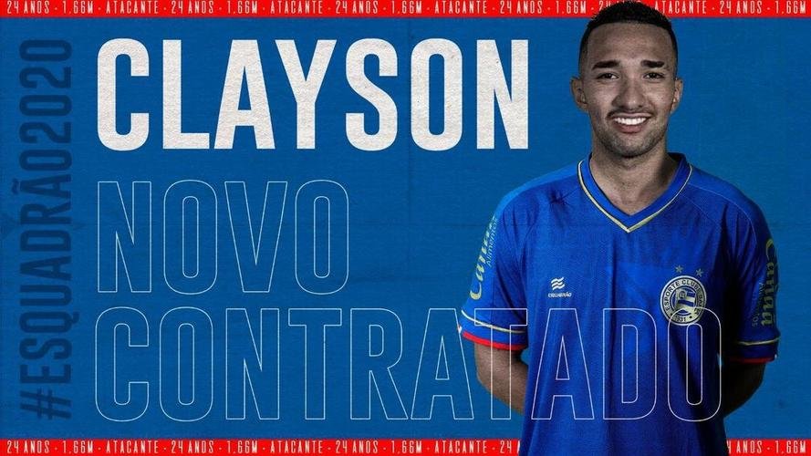O Bahia anunciou a contratao do atacante Clayson, que estava no Corinthians