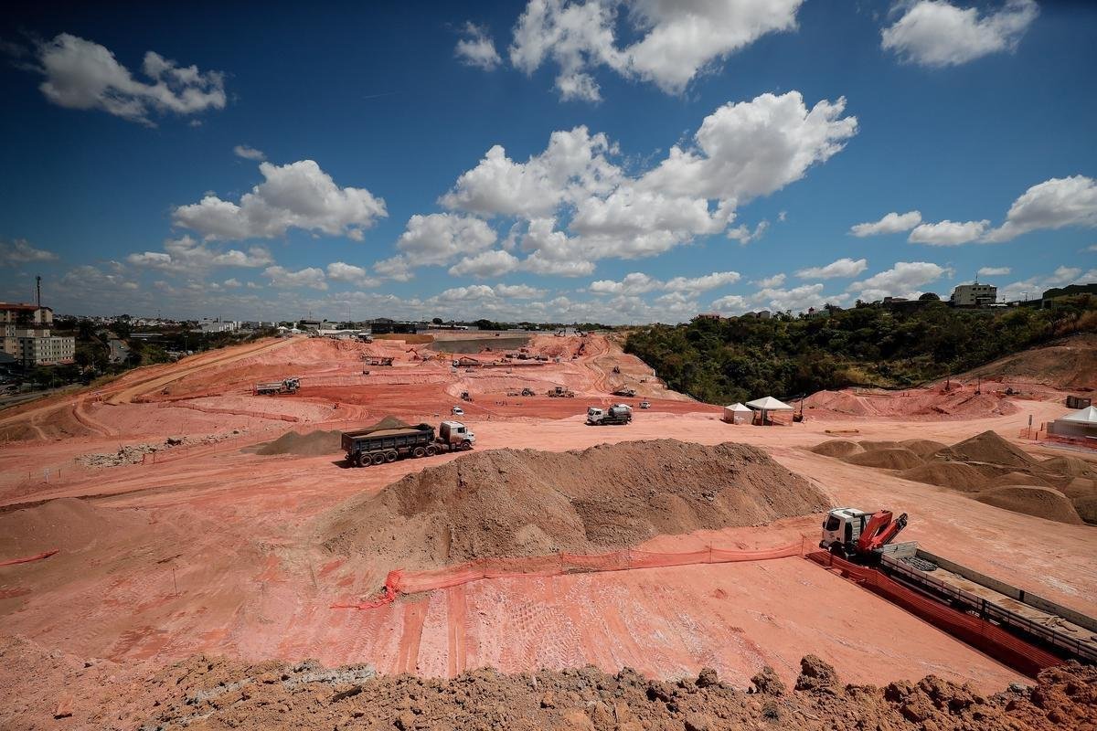 Atlético divulgou novas fotos das obras da Arena MRV