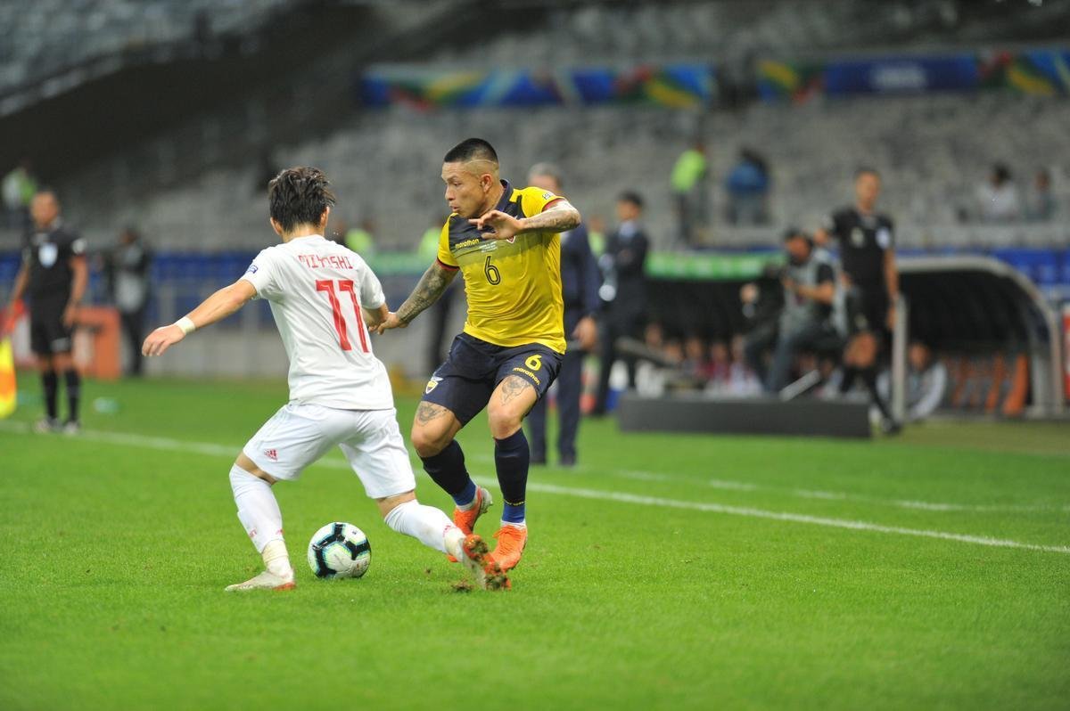 Equador e Japo se enfrentaram no Mineiro pela terceira rodada do Grupo C da Copa Amrica