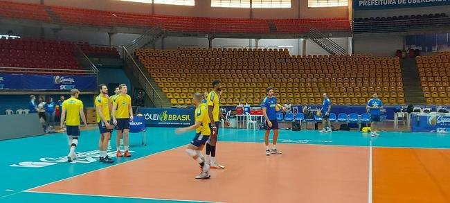 Cruzeiro treina no Sabiazinho, em Uberlndia, antes da deciso contra o Minas na Superliga Masculina