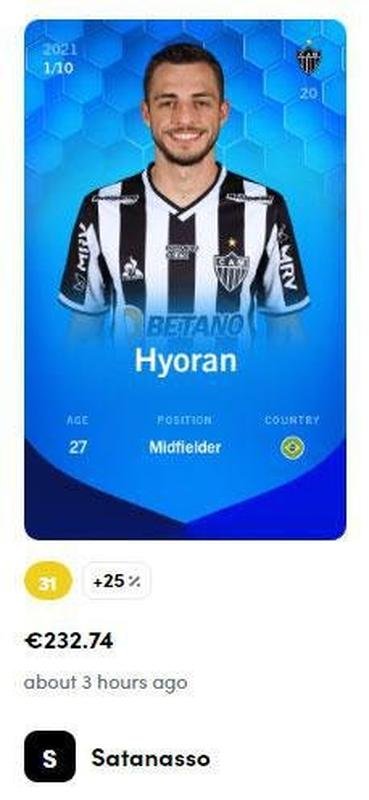 Hyoran - 232,74 euros (R$ 1.482,11) pela carta super rara