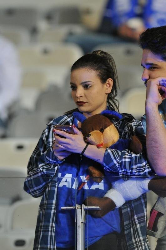 Torcida do Cruzeiro no duelo desta tera, no Mineiro, contra o Racing, pela Libertadores