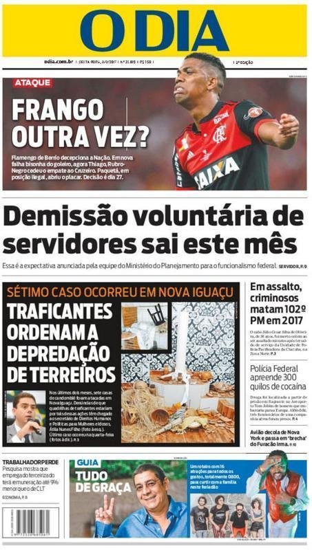 Jornais lamentaram empate no Maracan