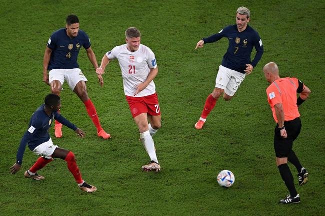Fotos de Fran�a x Dinamarca, neste s�bado (26/11), no est�dio 974, em jogo v�lido pela segunda rodada do Grupo D da Copa do Mundo no Catar