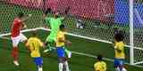 Zuber aproveita cruzamento de escanteio e marca o gol de empate da Sua contra o Brasil