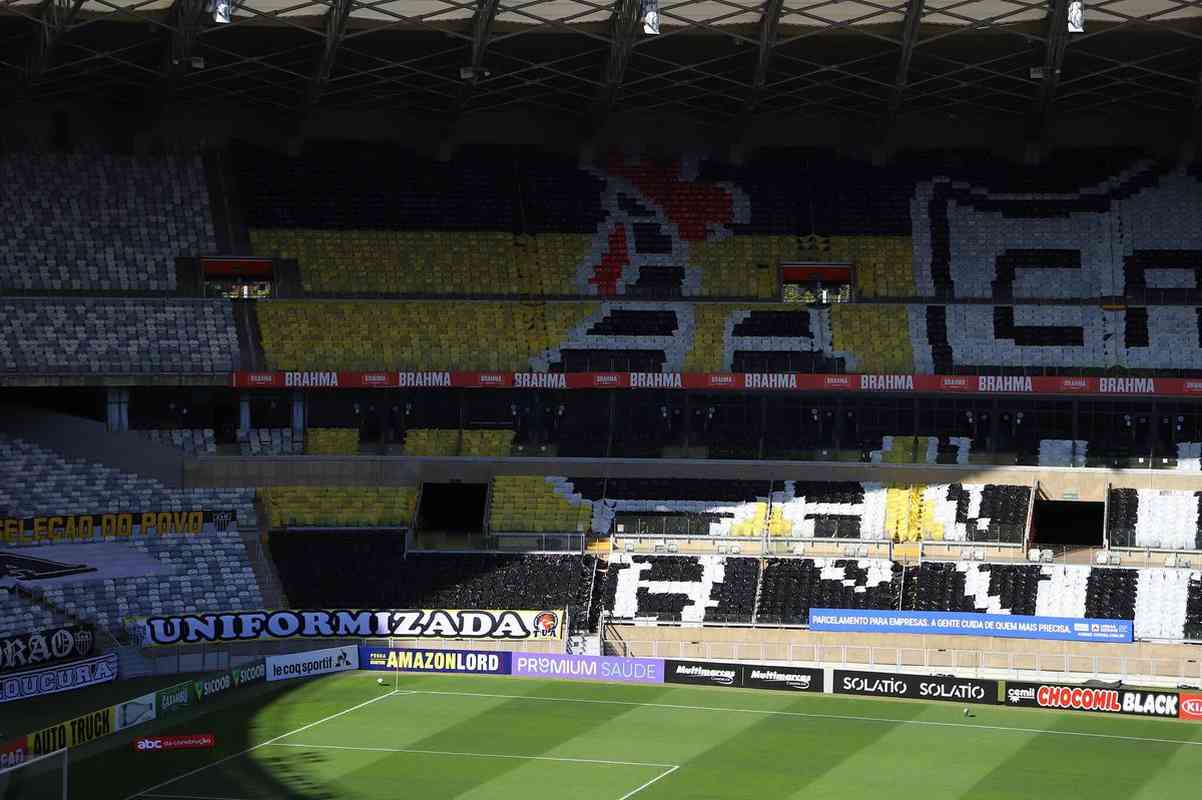 Torcida do Atltico fez mosaico no Mineiro para final do Campeonato Mineiro contra o Amrica