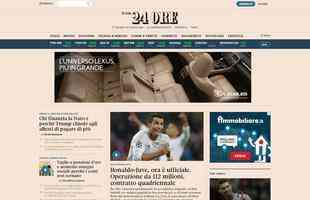 Il Sole 24 Ore (Itlia) - Ronaldo na Juve agora,  oficial. Operao de 112 milhes, contrato de quatro anos